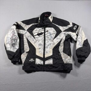 Castle X Switch Jacket Mens XL White Camo Insulated Ski Snowmobile Racing